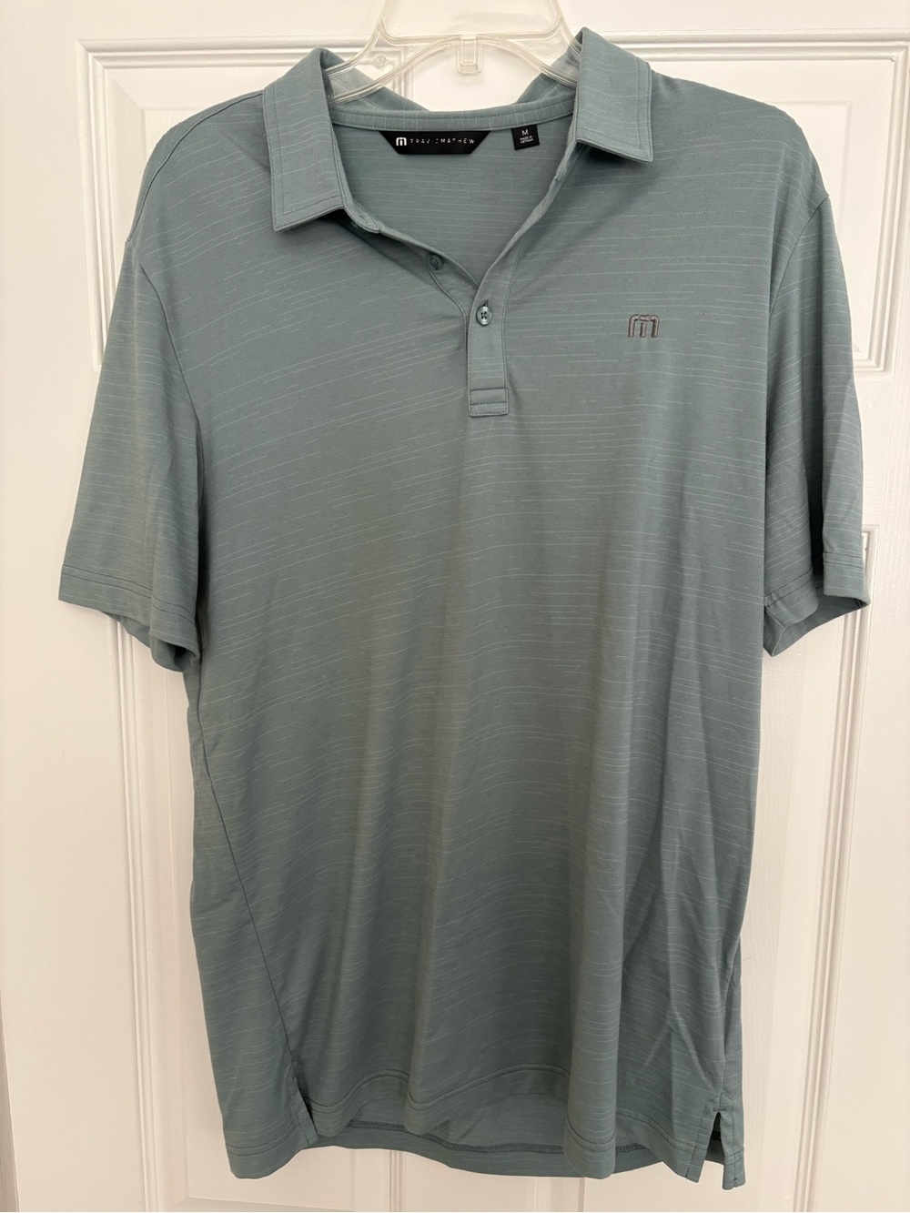 Travis Mathew Lightweight Heathered Sage Polo